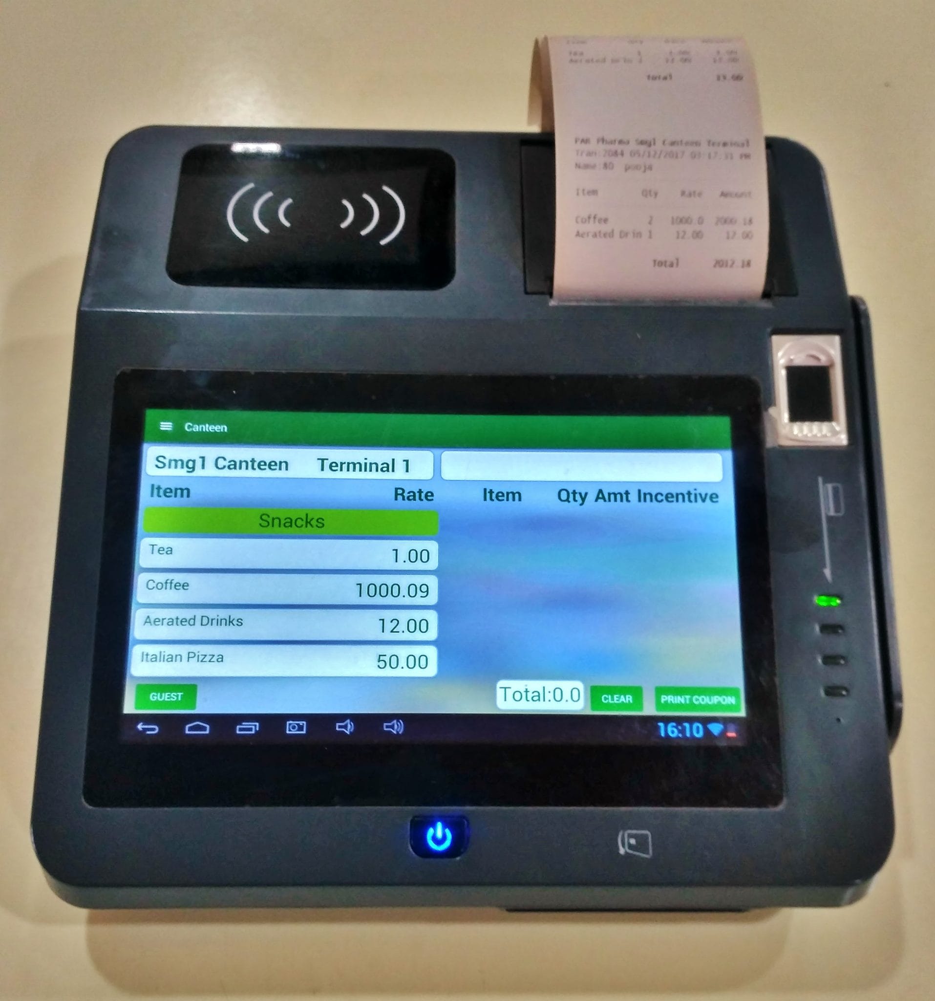 Canteen Software for staff workers and guests
