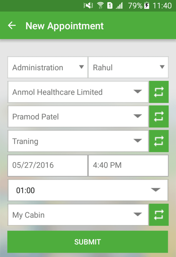 Android app for visitor management system