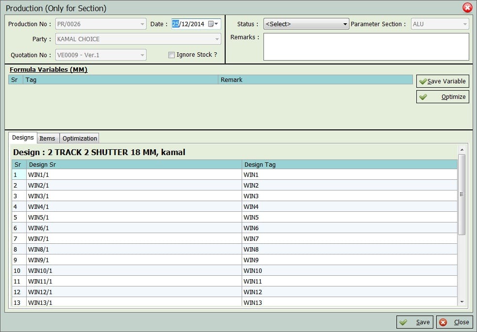 AXIS ADWOQS Fenestration software for Doors & Windows